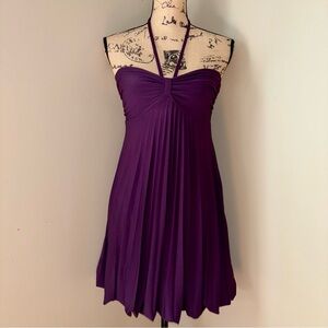 Purple Halter Formal Dress